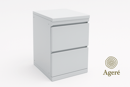 Two-drawer stainless steel module for Ageré outdoor kitchens – customizable storage unit