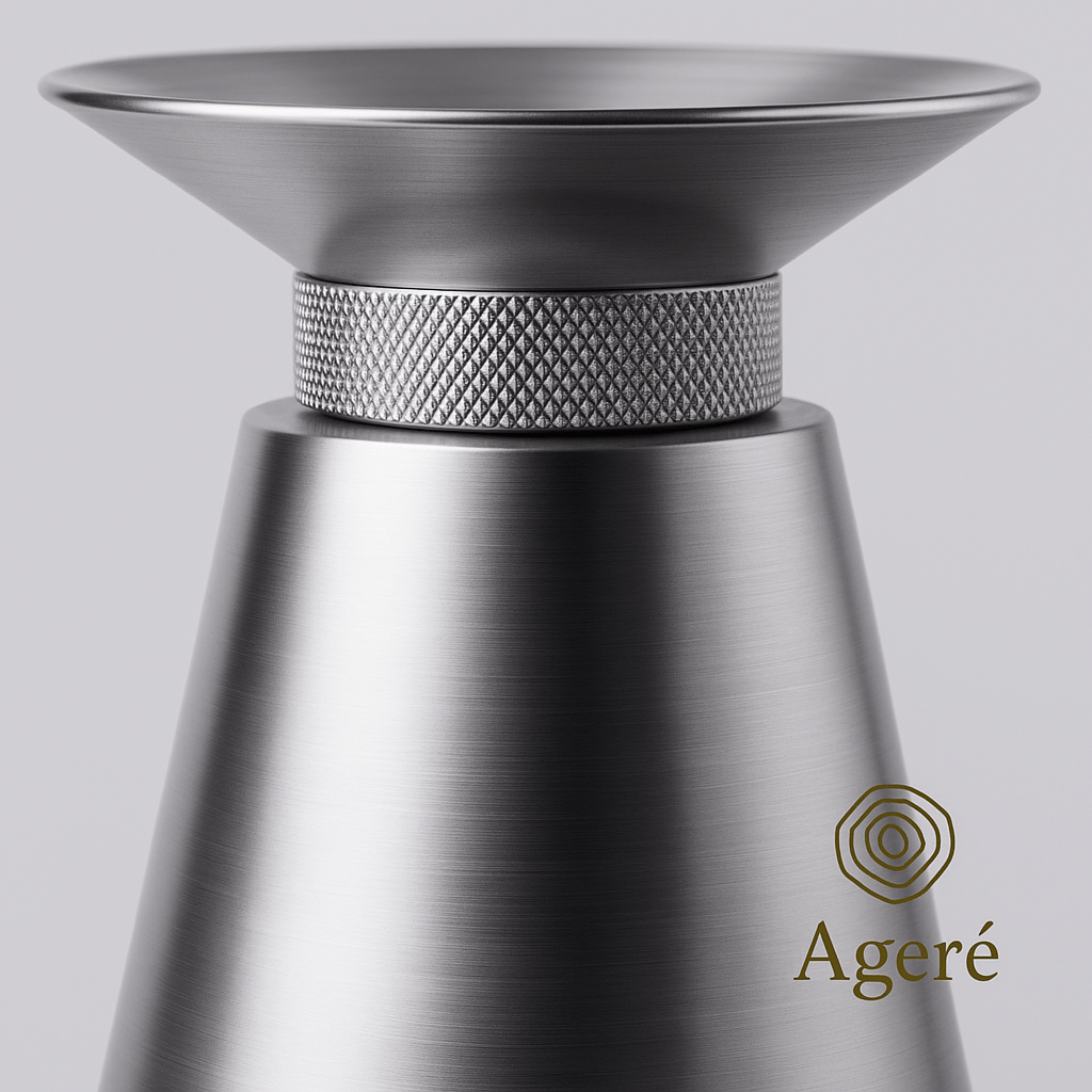 The Silent Bloom - AgeréPrecision - machined diffuser top — fine texture and sculptural finish of The Silent Bloom