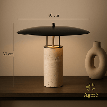 Tierra - Ageré Lamp with dimensions overlay – 40 cm width, 33 cm height